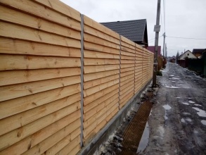 Деревянный забор елочка 150 метров фото в Ликино-Дулёво
