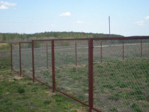 Забор из сетки рабицы в натяг секционный 12 метров фото в Ликино-Дулёво